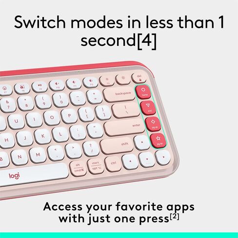 مجموعة Logitech POP ICON Combo، مجموعة لوحة مفاتيح وماوس بلوتوث، كتابة مريحة، مفاتيح وأزرار قابلة للبرمجة، نقرات هادئة، سهولة التبديل حتى 3 أجهزة - أرجواني (متجدد) in Saudi Arabia