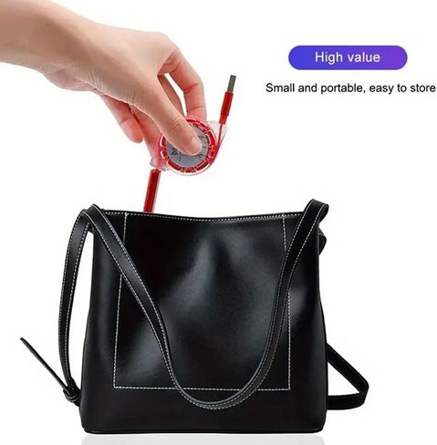 كابل شحن USB قابل للسحب 3 في 1 - كابل شاحن PVC أحمر صغير الحجم بطول 1 متر، متوافق مع أجهزة iPhone وUSB-C وMicro USB in Saudi Arabia