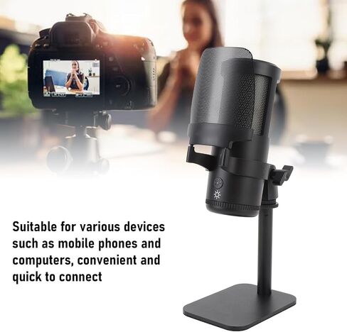 ميكروفون Yunseity USB لألعاب الكمبيوتر، ميكروفون USB مكثف معدني، اتصال من النوع C، وضع ثابت، لبث غناء البودكاست in Kuwait