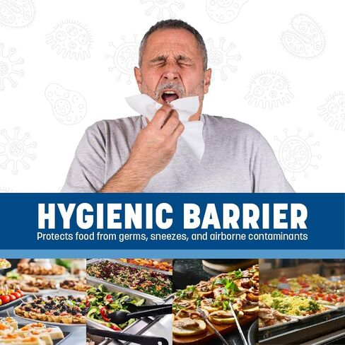 منتجات كارلايل فود سيرفيس، واقي العطس من جانب واحد قابل للتعديل من الألومنيوم، 60 بوصة، أسود in Kuwait