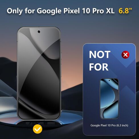 [2+2 Pack] Screen Protector for Google Pixel 10 Pro + Camera Lens Protector, 3D Full Coverage, 9H Tempered Glass, Fingerprint Unlocking, Bubble Free in Saudi Arabia