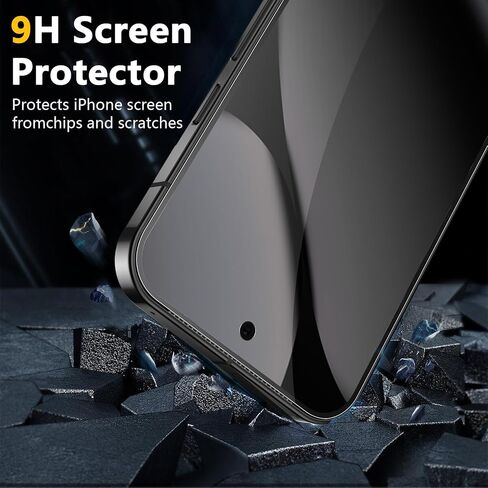 [2+2 Pack] Screen Protector for Google Pixel 10 Pro + Camera Lens Protector, 3D Full Coverage, 9H Tempered Glass, Fingerprint Unlocking, Bubble Free in Saudi Arabia
