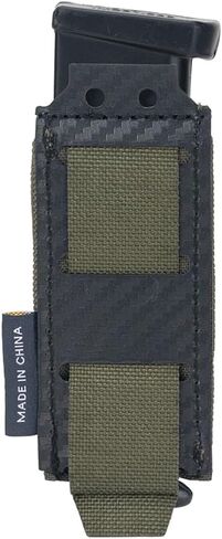IDOGEAR Pistol Mag Pouch 9mm Magazine Pouches MOLLE Holder with Carbon Fiber Patterned PP Plate Construction Single Magazines Carrier in Saudi Arabia