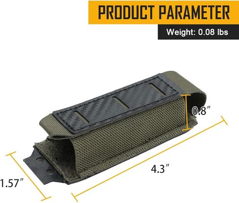 IDOGEAR Pistol Mag Pouch 9mm Magazine Pouches MOLLE Holder with Carbon Fiber Patterned PP Plate Construction Single Magazines Carrier in Saudi Arabia
