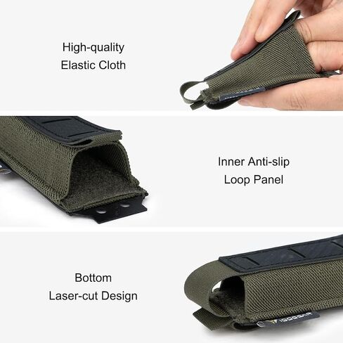 IDOGEAR Pistol Mag Pouch 9mm Magazine Pouches MOLLE Holder with Carbon Fiber Patterned PP Plate Construction Single Magazines Carrier in Saudi Arabia