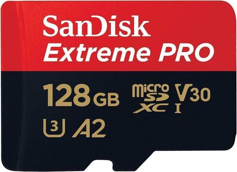 بطاقة ذاكرة SanDisk Extreme Pro MicroSDXC سعة 128 جيجابايت، متوافقة مع GoPro Max 2، Lit Hero، HERO13 أسود، حزمة واسعة جدًا (SDSQXCD-128G-GN6MA) V30 A2 مع 1 كل شيء ما عدا قارئ MicroSD وSD من Stromboli in Saudi Arabia