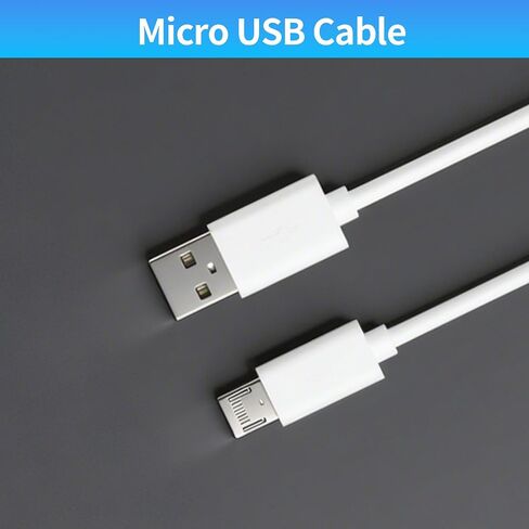 USB to Micro USB Cable, White 3.3ft (1m),High Speed Data Sync and Charging Cord for Samsung, Android Phones, Kindle, PS4, Power Bank - White in Saudi Arabia