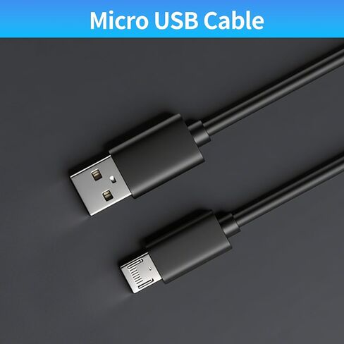 USB to Micro USB Cable, White 3.3ft (1m),High Speed Data Sync and Charging Cord for Samsung, Android Phones, Kindle, PS4, Power Bank - White in Saudi Arabia