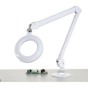 AmScope - 1.75X Magnification 5" Diameter 3 Diopter LED Magnifying Lamp on Articulating Arm with Heavy-Duty Table Clamp - MAGLED-8066D8 in Kuwait