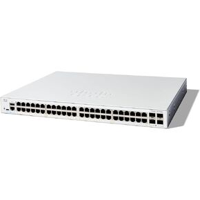 المحول الذكي Cisco Catalyst 1200-48T-4G، 48 منفذ GE، 4x1GE SFP، حماية محدودة مدى الحياة (C1200-48T-4G) (متجدد) in Kuwait