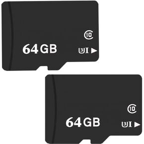 MicroSD Memory Card Set, 64GB2PCS Multi-Pack, Class 10, U3 High Speed Storage for Cameras, Drones, and Dashcams in Kuwait