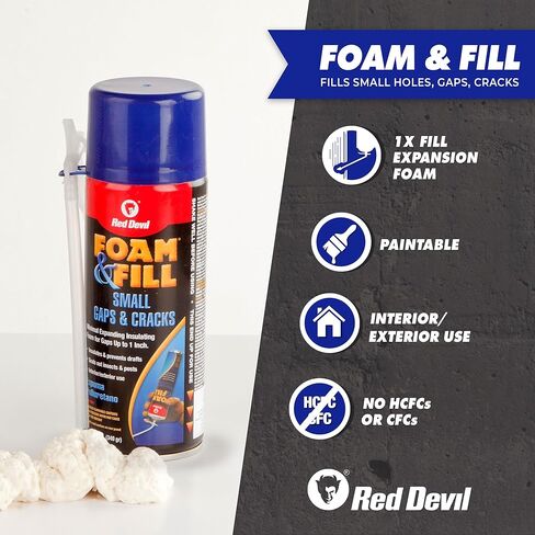 احمر 0913 فوم اند املأ الفراغات الصغيرة من البولي يوريثين الممتد، 12 اونصة، اوف وايت، عبوة من قطعة واحدة in Kuwait