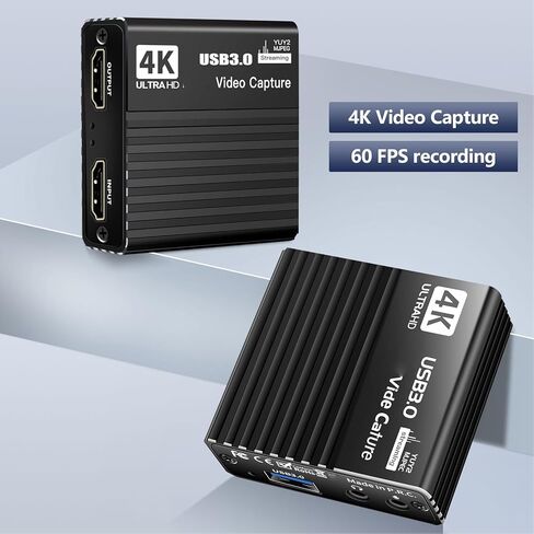 بطاقة التقاط HDMI 4K، بطاقة التقاط فيديو USB 3.0، بطاقة التقاط فيديو 4K 1080P 60FPS، واجهة وسائط متعددة عالية الدقة منخفضة الكمون لبث تسجيل الألعاب in Saudi Arabia