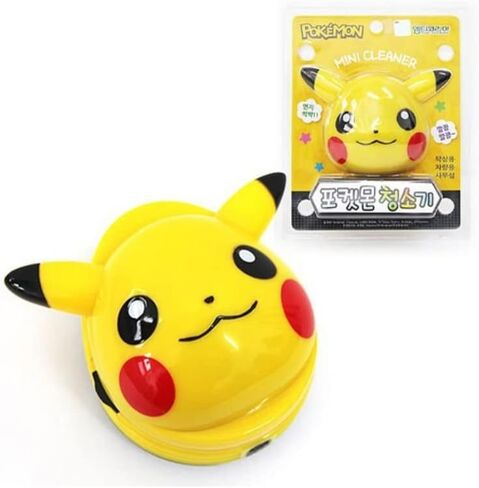 Pikachu Mini Desk Eraser Crumbs Vacuum Cleaner(No Battery Included) (P) in Saudi Arabia