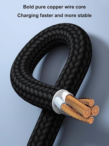 Multi Charging Cable, 4FT 2 in 1 Multiple for iPhone USB Cable, Nylon Braided Multiple USB Fast Charging Cord for iPhone 14/13/12/11 Pro Max/XS MAX/XR/XS/iPad, Black in Saudi Arabia