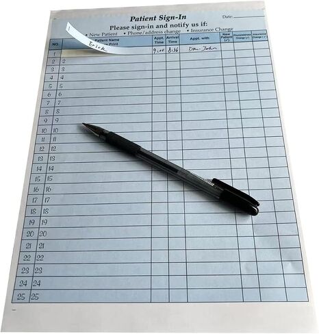 أوراق تسجيل دخول المريض من NCR Carbonless 3 Part معتمدة من HIPAA ومتوافقة مع السرية في جميع المكاتب الطبية in Kuwait