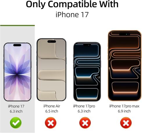 عبوتان من واقي شاشة الخصوصية غير اللامع المقاوم للوهج لهاتف iPhone | تصميم مثبت للغبار | زجاج مقسى مضاد للتجسس | حجب الضوء الأزرق | HD شفاف ومقاوم للخدش (iPhone 17 Pro Max) in Kuwait