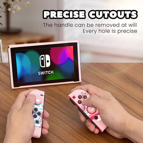 حافظة واقية متوافقة مع Switch NS، غطاء نحيف ناعم من مادة TPU، مقاوم للخدش وسهل التنظيف، يتضمن غطاءين لمقبض الإبهام (EX11) in Kuwait