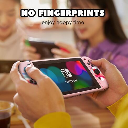 حافظة واقية متوافقة مع Switch NS، غطاء نحيف ناعم من مادة TPU، مقاوم للخدش وسهل التنظيف، يتضمن غطاءين لمقبض الإبهام (EX11) in Kuwait