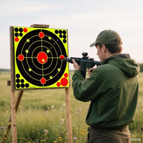 12x12 Inch Splatter Adhesive Targets Stickers 25 Pcs, Reactive Shooting Targets with Yellow Effect for Outdoor Indoor Shooting Practice in Saudi Arabia