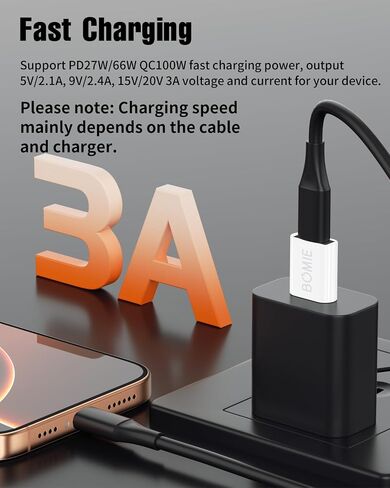 BOMIE USB إلى USB C محول 2 حزمة، 3A شحن سريع 5 جيجابت في الثانية لنقل البيانات، نوع C أنثى إلى USB 3.0 ذكر محول لـ M-acBook، هاتف 15/16/17 Pro Max، A-pple Watch، Pad Pro، G-alaxy، الهاتف، الكمبيوتر المحمول، الكمبيوتر اللوحي in Saudi Arabia