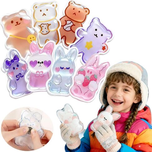 8 PCS Reusable Hand Warmers, Reusable Heat Packs，Cute Heating Pack, Hot Therapy Compress, Reusabl Heating Pad for Pain Relief and Camping, Outdoor & Portable in Saudi Arabia