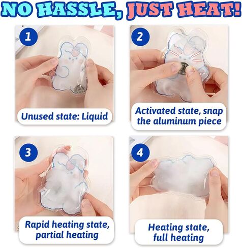 8 PCS Reusable Hand Warmers, Reusable Heat Packs，Cute Heating Pack, Hot Therapy Compress, Reusabl Heating Pad for Pain Relief and Camping, Outdoor & Portable in Saudi Arabia