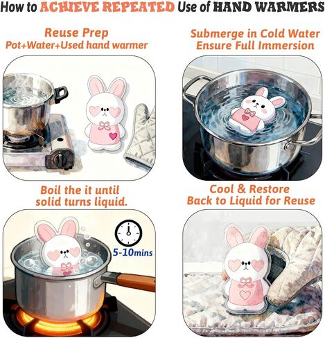 8 PCS Reusable Hand Warmers, Reusable Heat Packs，Cute Heating Pack, Hot Therapy Compress, Reusabl Heating Pad for Pain Relief and Camping, Outdoor & Portable in Saudi Arabia