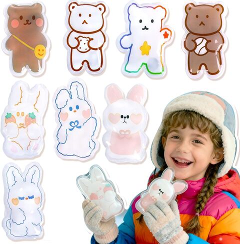 8 PCS Reusable Hand Warmers, Reusable Heat Packs，Cute Heating Pack, Hot Therapy Compress, Reusabl Heating Pad for Pain Relief and Camping, Outdoor & Portable in Saudi Arabia