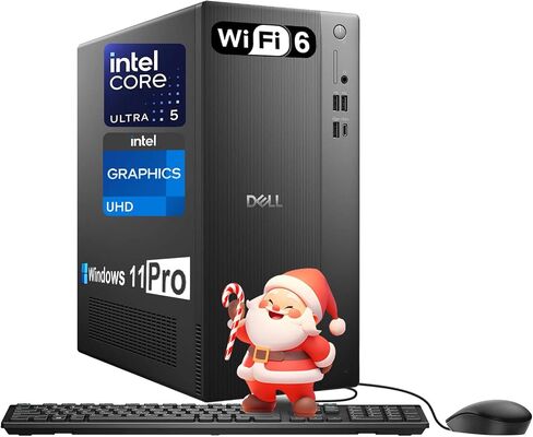 Dell 2025 Tower Desktop Computer - Intel 10-Core Ultra 5 225, 64GB DDR5 RAM, 2TB SSD, Intel UHD Graphics, Wi-Fi 6 & Bluetooth 5.4, Win11 Pro, HDMI, w/Wired Keyboard & Mouse in Saudi Arabia