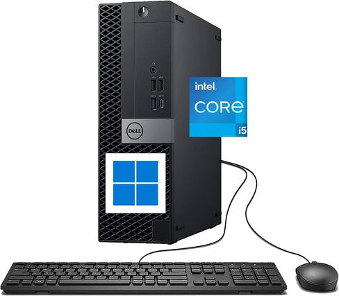 Dell Desktop Computer 7050 SFF, Win11 PC Desktop 7050, Intel Core i5-6th, 16GB RAM, 256GB SSD (Renewed) in Kuwait