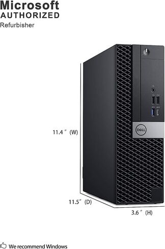 Dell Desktop Computer 7050 SFF, Win11 PC Desktop 7050, Intel Core i5-6th, 16GB RAM, 256GB SSD (Renewed) in Kuwait