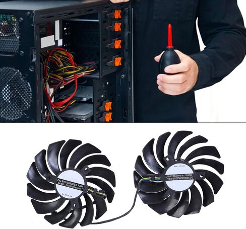 مروحة بطاقة الرسومات 4Pin هادئة لـ RTX2080 2080Ti 2070 مشعاع بطاقة الرسومات للاعبين موثوقة التبريد PLD10010B12HH GPU مروحة التبريد in Saudi Arabia