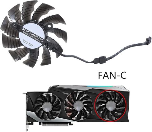 مروحة تبريد بطاقة الرسومات 82 مم T129215BU لألعاب 3070TI 3080 3090 تعزز الألعاب وتبديد الحرارة بكفاءة مروحة تبريد بطاقة الفيديو in Saudi Arabia