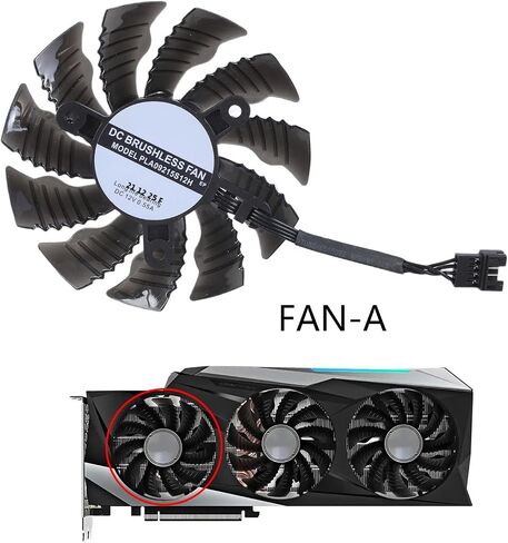 مروحة تبريد بطاقة الرسومات 82 مم T129215BU لألعاب 3070TI 3080 3090 تعزز الألعاب وتبديد الحرارة بكفاءة مروحة تبريد بطاقة الفيديو in Saudi Arabia