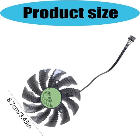 87mm T129215SU Graphics Card Cooling Fan for 980Ti 390X 390 1060 1080 1070 1070Ti 480 580 Graphics Card Software Fan in Saudi Arabia