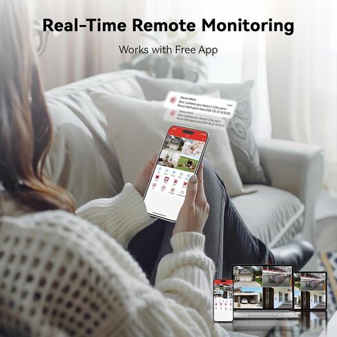نظام كاميرا أمان سلكي خارجي، 4 قنوات 5 ميجابكسل لايت AHD TVI DVR مسجل مع محرك أقراص ثابتة 500 جيجا، 4 قطع كاميرا مراقبة سلكية CCTV رصاصة داخلية وخارجية، كشف الحركة الذكي، رؤية ليلية in Kuwait