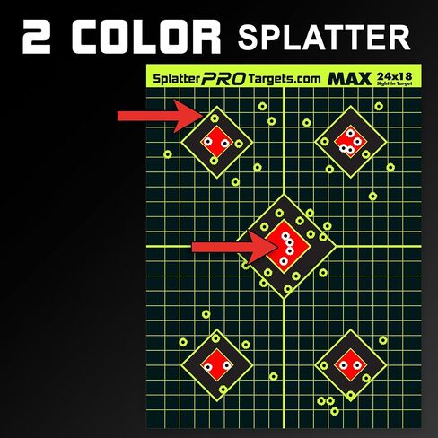 18x24 أهداف ترشيش كبيرة جدًا. ترشاش بلونين لرؤية لقطاتك بسهولة! بقع الفلورسنت الصفراء والبيضاء الساطعة. in Kuwait