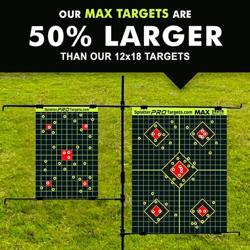 18x24 أهداف ترشيش كبيرة جدًا. ترشاش بلونين لرؤية لقطاتك بسهولة! بقع الفلورسنت الصفراء والبيضاء الساطعة. in Kuwait