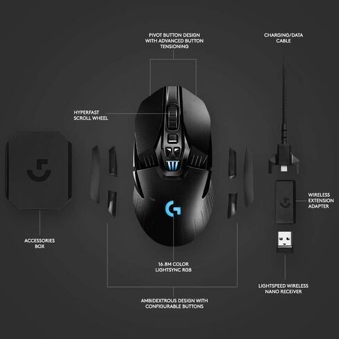 Logitech G903 Hero 16K Sensor Lightspeed Wireless Gaming Mouse (Renewed) in Saudi Arabia