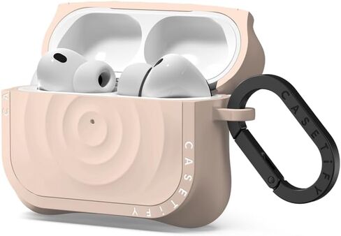 حافظة CASETIFY Ripple Airpods Pro (الجيل الثالث) مع حلقة - برتقالي in Kuwait