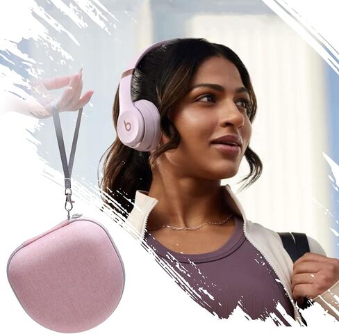 حافظة سماعات الرأس للأطفال متوافقة مع JBL JR320BT / iClever BTH12 / HS19 / BTH26 / JoySpark-T5 / Candy Bila BH03 / EarFun/IMYB/MIDOLA MD-B01 / noot Products سماعات رأس قابلة للطي للأطفال، وردي (الجراب فقط) in Kuwait
