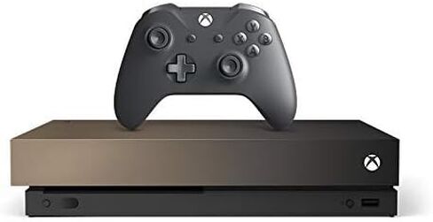 وحدة تحكم ألعاب Microsoft Xbox One X سعة 1 تيرابايت ذات الحالة الصلبة إصدار محدود من Gold Rush مع وحدة تحكم لاسلكية - 4K أصلية - HDR - معززة بواسطة وحدة المعالجة المركزية Scorpio وSSD السريع (متجدد) in Saudi Arabia