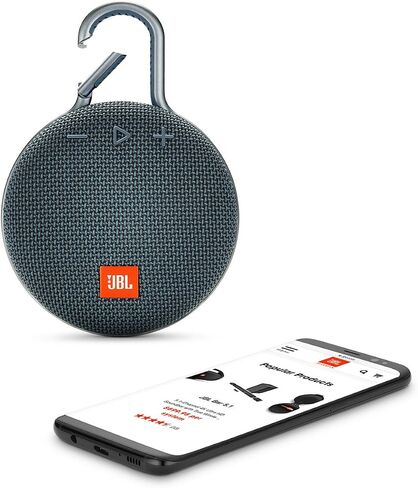 JBL Clip 3, Fiesta Red - Waterproof, Durable & Portable Bluetooth Speaker - Up to 10 Hours of Play - Includes Noise-Cancelling Speakerphone & Wireless Streaming in Saudi Arabia