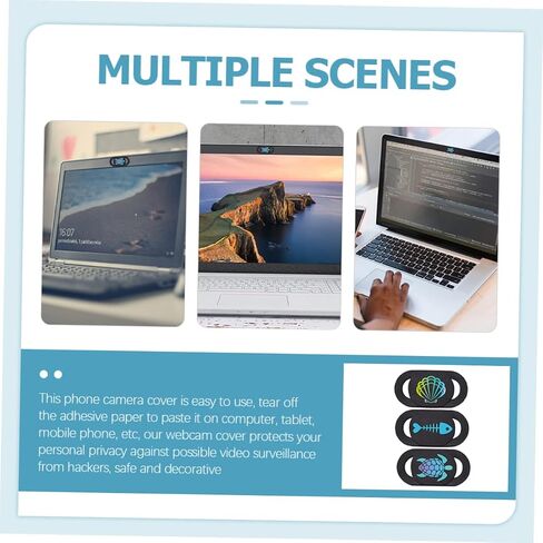 TEHAUX 3pcs Laptop Privacy Cover Slide Webcam Lens Protector Phone Computer Accessory in Saudi Arabia
