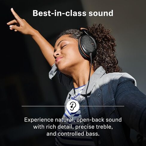 Sennheiser HD 560 S Over-The-Ear Audiophile Headphones - Neutral Frequency Response, E.A.R. Technology for Wide Sound Field, Open-Back Earcups, Detachable Cable, (Black) (HD 560S) in Kuwait