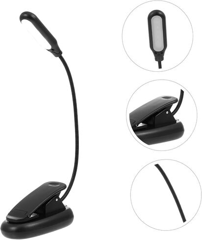 TEHAUX 1Set LED القراءة الخفيفة كليب قابل للتعديل الجدول مصباح سطوع وسائط USB قابلة للشحن تصميم العناية بالعين لسرير النوم مكتب استخدام ضوء الليل المدمج للقراءة in Kuwait