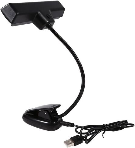 Clip On Book Light, Portable 10 Clip-On Music Stand Clamp Reading Light USB Rechargeable Eye Brightness (#1) in Saudi Arabia