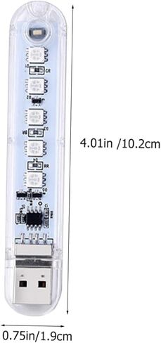 Vaguelly 2 قطعة USB سيارة جو ضوء ملون LED مصباح الليل متعدد الوظائف المكونات في USB ضوء الليل للمركبات المنزل والسفر in Kuwait