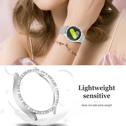 Bling Case for Samsung Galaxy Watch 7 40mm 44mm for Women,Glitter Crystal Rhinestone Diamond Protective Case Hard PC Face Cover Shockproof Bumper for Samsung Galaxy Watch 7 Cover 40 44 mm Accessories in Saudi Arabia